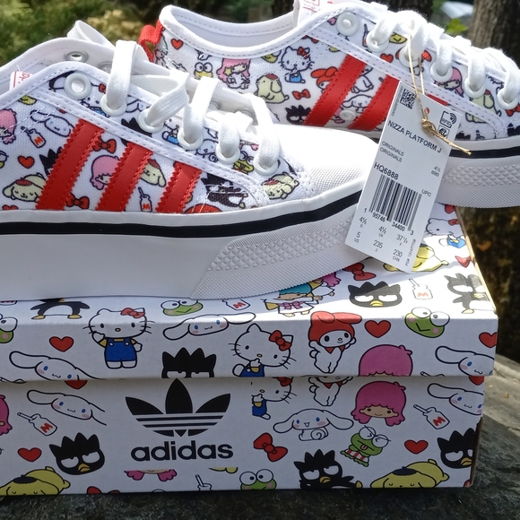 Adidas Originals (Unisex) Nizza Platform Sneakers J- Hello Kitty& Sanrio Friends - Picture 2 of 16